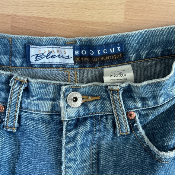 Express Bleus Women’s Blue Denim Boot Cut Jeans - Picture 2 of 4